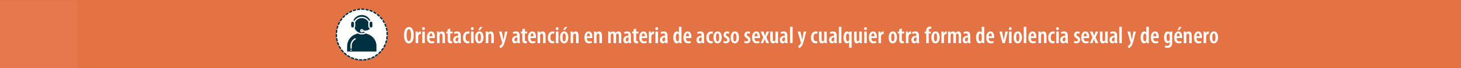 Orientación en materia de acoso sexual y cualquier otra forma de violencia sexual y de género