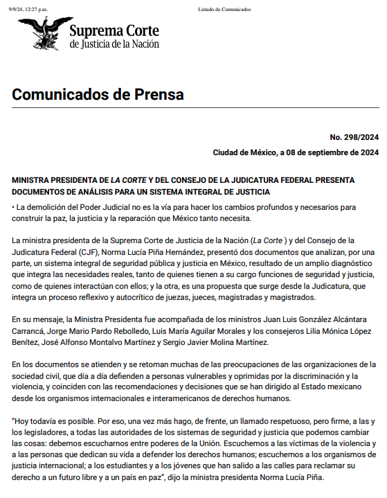 Portada del documento