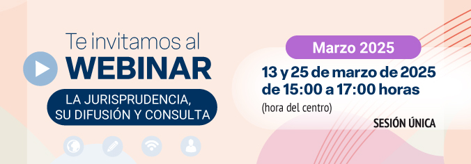 Webinar. La jurisprudencia, su difusión y consulta