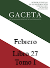 Libro 27 Tomo I 2016 Febrero. Archivo PDF para descargar, se abrirá en una nueva ventana